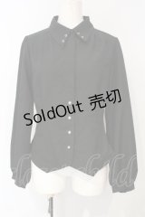 axes femme / チェーン付コルセット風ブラウス【チェーン欠品】  クロ O-25-07-15-096-AX-BL-IG-OS