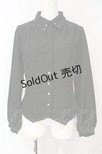 axes femme / チェーン付コルセット風ブラウス【チェーン欠品】  クロ O-25-07-15-096-AX-BL-IG-OS