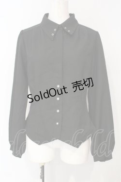 画像1: axes femme / チェーン付コルセット風ブラウス【チェーン欠品】  クロ O-25-07-15-096-AX-BL-IG-OS