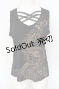 Qutie Frash / クロスタンク  ブラック×ゴールド O-25-07-15-111-QU-TO-IG-OS