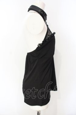 画像3: Qutie Frash / ドラゴンサテンメッシュホルターキャミ  ブラック O-25-07-15-112-QU-TO-IG-OS