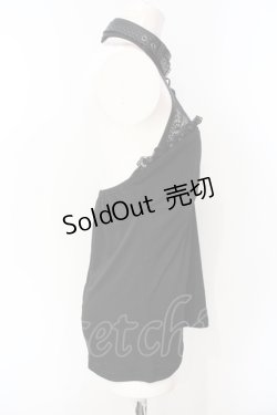 画像3: Qutie Frash / ドラゴンサテンメッシュホルターキャミ  ブラック O-25-07-15-112-QU-TO-IG-OS