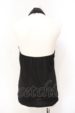 画像4: Qutie Frash / ドラゴンサテンメッシュホルターキャミ  ブラック O-25-07-15-112-QU-TO-IG-OS