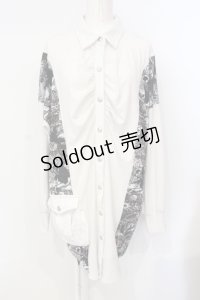 Qutie Frash / BIGシャツ  ホワイト O-25-07-15-113-QU-BL-IG-OS
