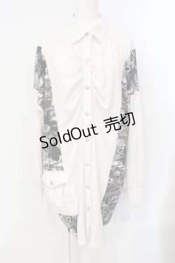 画像1: Qutie Frash / BIGシャツ  ホワイト O-25-07-15-113-QU-BL-IG-OS