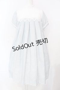 SERAPHIM / リネンのテレーズワンピース ショート丈 ブルー O-25-07-15-018-LO-OP-IG-OS