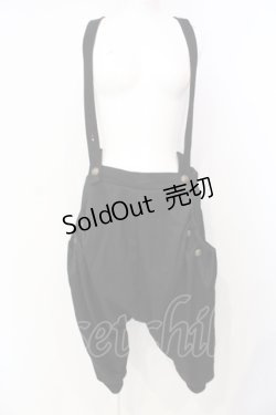 画像1: Qutie Frash / サス付きサルエルパンツ  ブラック O-25-07-17-004-QU-PA-YM-OS
