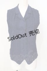INGEBORG / タックフリルベスト  ネイビー O-25-07-17-036-LO-TO-IG-OS
