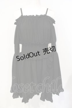 画像1: Qutie Frash / オフショルチュニック  ブラック O-25-07-17-046-QU-TO-YM-OS