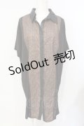 Qutie Frash / 半袖シャツワンピース  ブラウン O-25-07-17-050-QU-BL-YM-OS