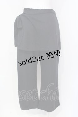 画像3: INGEBORG / うさぎ刺繍エプロン付きパンツ  ブラック O-25-07-17-006-LO-PA-IG-ZT015