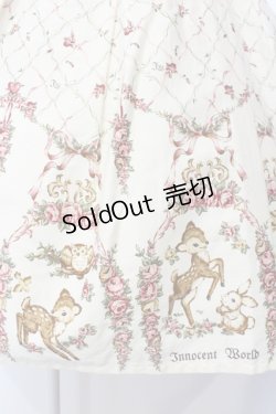 画像2: Innocent World / 森の動物バラ園スカート M キナリ×ピンク O-25-07-17-057-IW-SK-OW-OS