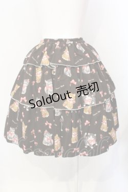 画像4: Innocent World / ねこ柄スカート M ショコラ O-25-07-17-058-IW-SK-OW-OS