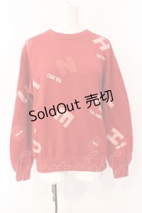 PINK HOUSE / ギンガムアルファベットアップリケスウェット L アカ O-25-07-17-007-LO-TO-IG-ZI