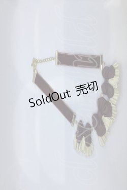 画像1: Boo!Do堂 / リボンフリルのチョーカー  ワイン O-25-07-17-1082-GO-AC-OW-ZT486-F003