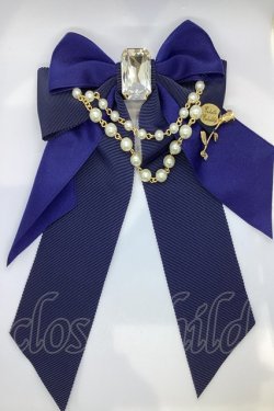 画像1: Enchantlic Enchantilly / 宝石箱パールリボンブローチ〜私の為の一輪の薔薇〜  ブルー O-25-07-17-1016-LO-AC-IG-OS
