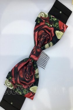 画像1: Enchantlic Enchantilly / 幻影薔薇城〜コウモリ公爵からの招待状〜リボンコーム  赤い夜 O-25-07-17-1021-LO-AC-IG-OS