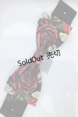 画像1: Enchantlic Enchantilly / 幻影薔薇城〜コウモリ公爵からの招待状〜リボンコーム  赤い夜 O-25-07-17-1021-LO-AC-IG-ZT208-F004