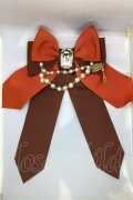 Enchantlic Enchantilly / リボンブローチ  オレンジ×ブラウン O-25-07-17-1024-LO-ZA-IG-OS