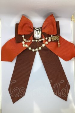画像1: Enchantlic Enchantilly / リボンブローチ  オレンジ×ブラウン O-25-07-17-1024-LO-ZA-IG-OS