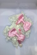 Angelic Pretty / 配色ハートチャームお袖とめ  シロ×ピンク O-25-07-17-1039-AP-ZA-OW-OS