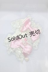 Angelic Pretty / 配色ハートチャームお袖とめ  シロ×ピンク O-25-07-17-1039-AP-ZA-OW-OS