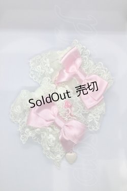 画像1: Angelic Pretty / 配色ハートチャームお袖とめ  シロ×ピンク O-25-07-17-1039-AP-ZA-OW-OS