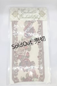 Enchantlic Enchantilly / 薔薇を纏うクルーソックス  アイボリー O-25-07-17-1004-LO-ZA-IG-OS