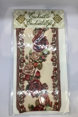画像1: Enchantlic Enchantilly / 薔薇を纏うクルーソックス  アイボリー O-25-07-17-1004-LO-ZA-IG-OS