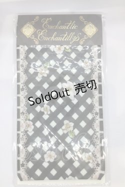 画像1: Enchantlic Enchantilly / チャーミーギンガムチェック柄オーバーニーソックス  クロ O-25-07-17-1005-LO-ZA-IG-OS