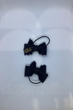 画像2: BABY,THE STARS SHINE BRIGHT / 小さな小さなおリボンゴム  クロ O-25-07-17-1064-BA-ZA-OW-OS