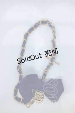 画像1: KANEKO ISAO / リボン＆コインバッグチャーム  ネイビー×ゴールド O-25-07-17-1069-EL-ZA-OW-OS