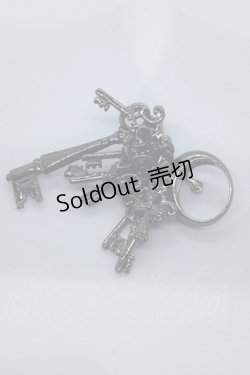 画像2: BPN / 鍵モチーフリング  ガンメタ O-25-07-17-1076-GO-AC-OW-OS