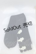 星箱works / チャイナボタン靴下  クロ×シロ O-25-07-17-1079-PU-ZA-OW-OS