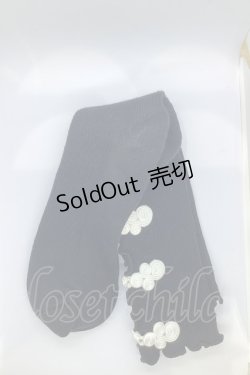 画像1: 星箱works / チャイナボタン靴下  クロ×シロ O-25-07-17-1079-PU-ZA-OW-OS