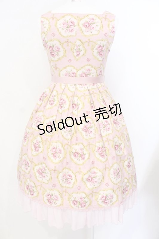 画像4: Victorian maiden / シフォンフリルジャンパースカート  ピンク O-25-07-17-062-CL-OP-OW-OS (4)