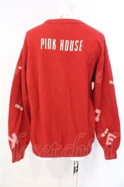 画像3: PINK HOUSE / ギンガムアルファベットアップリケスウェット L アカ O-25-07-17-007-LO-TO-IG-OS