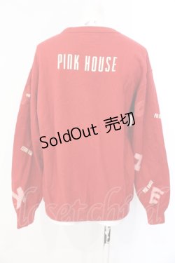 画像3: PINK HOUSE / ギンガムアルファベットアップリケスウェット L アカ O-25-07-17-007-LO-TO-IG-ZI