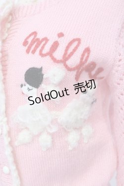 画像2: MILK / プードルモチーフカーディガン  ピンク O-25-07-17-065-ML-TO-OW-OS