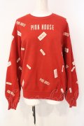 PINK HOUSE / ロゴパッチスウェット L アカ O-25-07-17-008-LO-TO-IG-OS