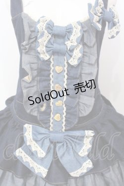 画像2: MAM MAXICIMAM / プレアリーローズ プレジール　マルシェ　デニム サロペット  ネイビー×マロンベージュ O-25-07-17-076-LO-OP-OW-OS