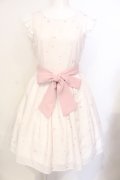 mille fille closet by LODISPOTTO / Ice Creamシュガーワンピース M シロ×ピンク O-25-07-17-081-LO-OP-OW-OS