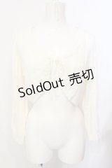 Fi.n.t / ストライプ透かし編みニットボレロ F アイボリー O-25-07-17-084-CA-TO-OW-OS