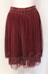 画像1: axes femme / レジメンタルチュールスカート  ワイン O-25-07-17-090-AX-SK-IG-ZT460 (1)