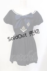 Secret Honey / セーラー風ワンピース  ネイビー O-25-07-17-093-CA-OP-IG-OS