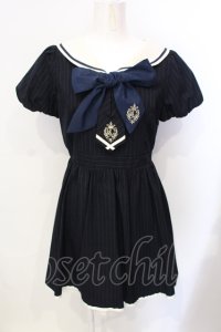 Secret Honey / セーラー風ワンピース  ネイビー O-25-07-17-093-CA-OP-IG-OS