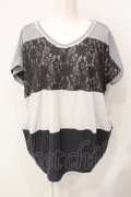 axes femme / 異素材切り替えカットソー M グレー O-25-07-17-094-AX-TO-IG-OS