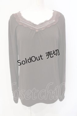 画像1: axes femme / ベロアラインカットソー  ブラウン O-25-07-17-095-AX-TO-IG-ZT055