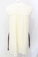 画像2: axes femme / フラワーレース切り替えAラインタンクトップ M アイボリー×オレンジ×パープル O-25-07-17-096-AX-TO-IG-ZT506 (2)