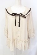 axes femme / ラッフルセーラーブラウス M アイボリー O-25-07-17-097-AX-BL-IG-OS